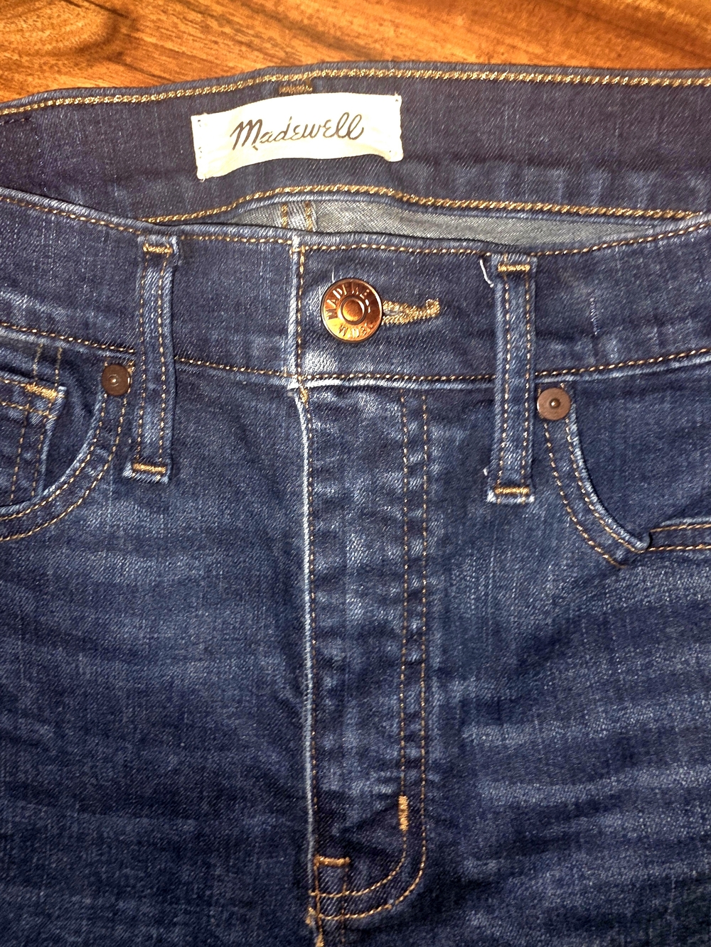 New Madewell Highrise Denim Blue Jeans 25
